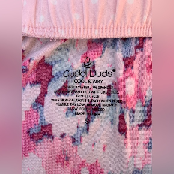 Cuddl Duds Pink Floral Cool & Airy Soft Jersey Pajama Set - Picture 2 of 4
